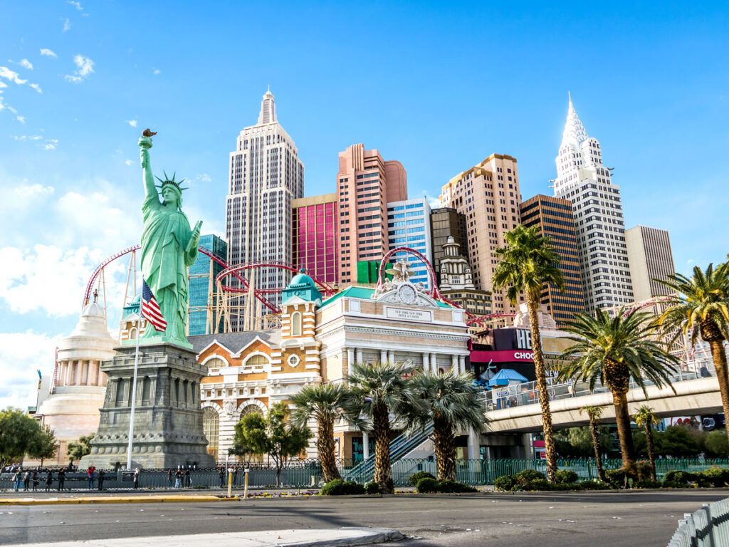 Hotels and attractions on the Las Vegas Strip