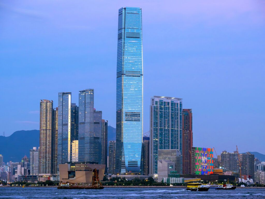 Hong Kong skyline featuring International Commerce Centre