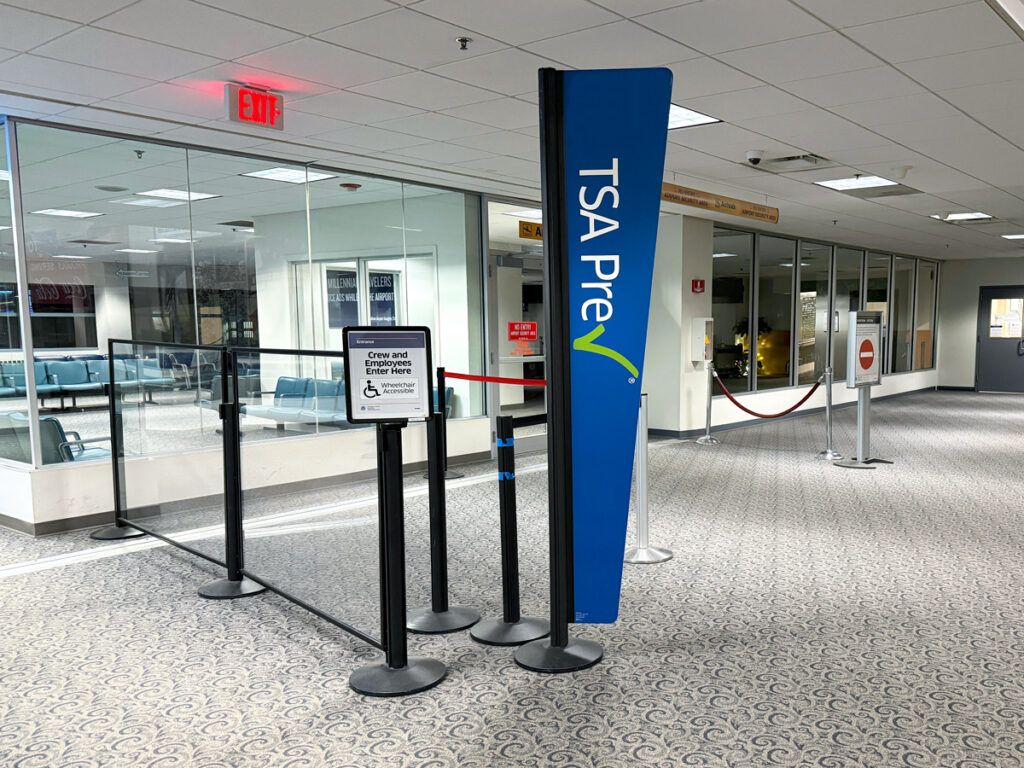 Line for TSA PreCheck at airport