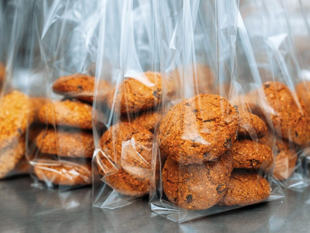 Cookies in plastic bags
