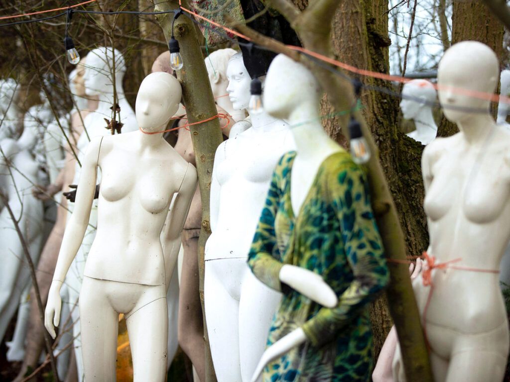 Mannequins on display at Mannakin Hall in England