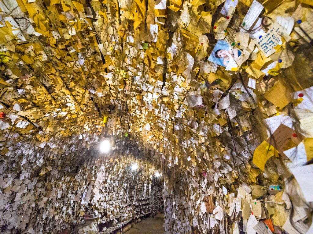Locks of hair inside Avanos Hair Museum
