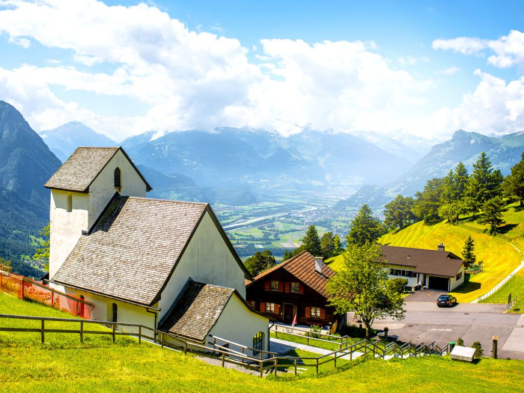 Alpine village in Liechtenstein
