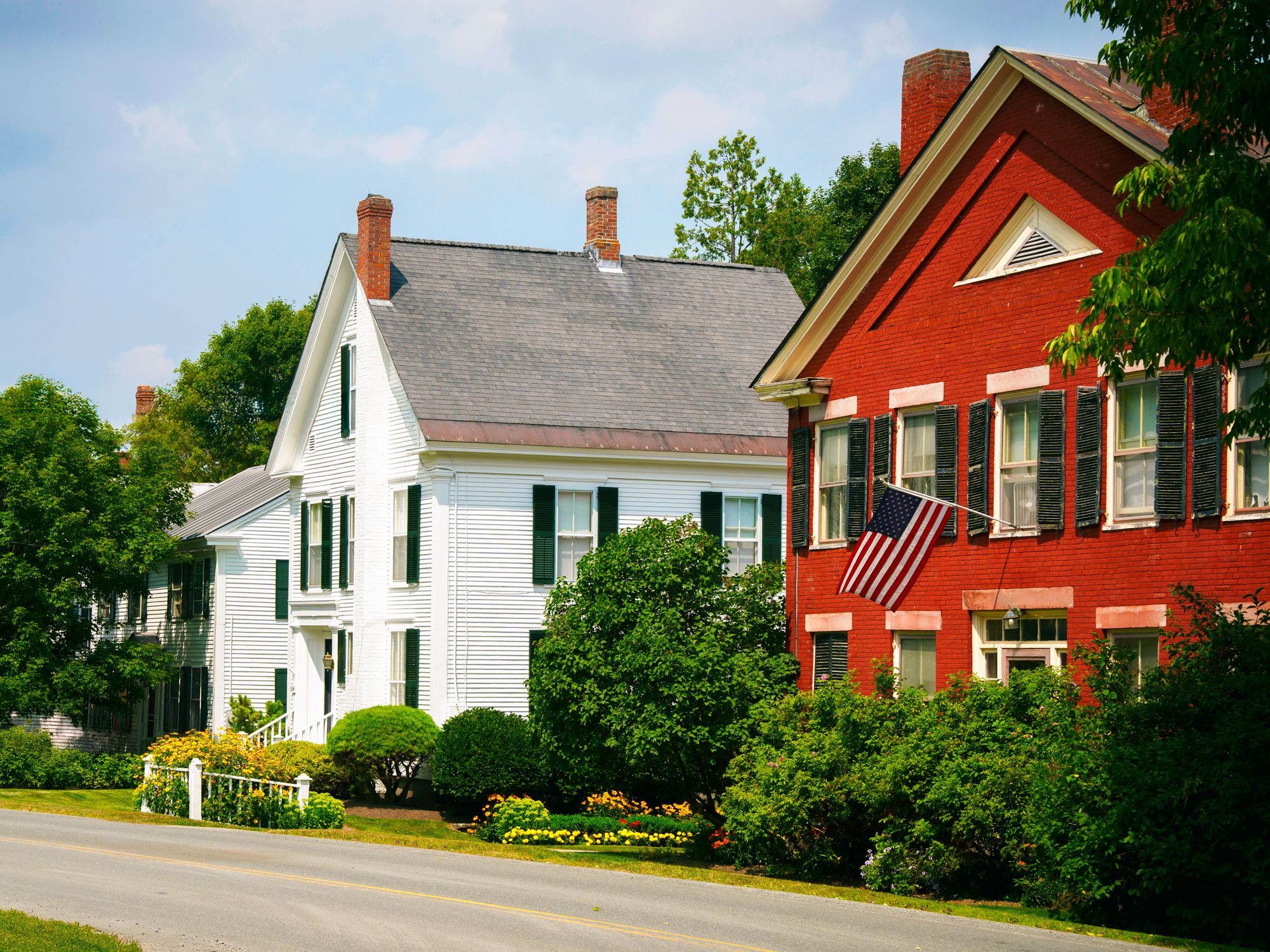 Colonial homes in Vermont