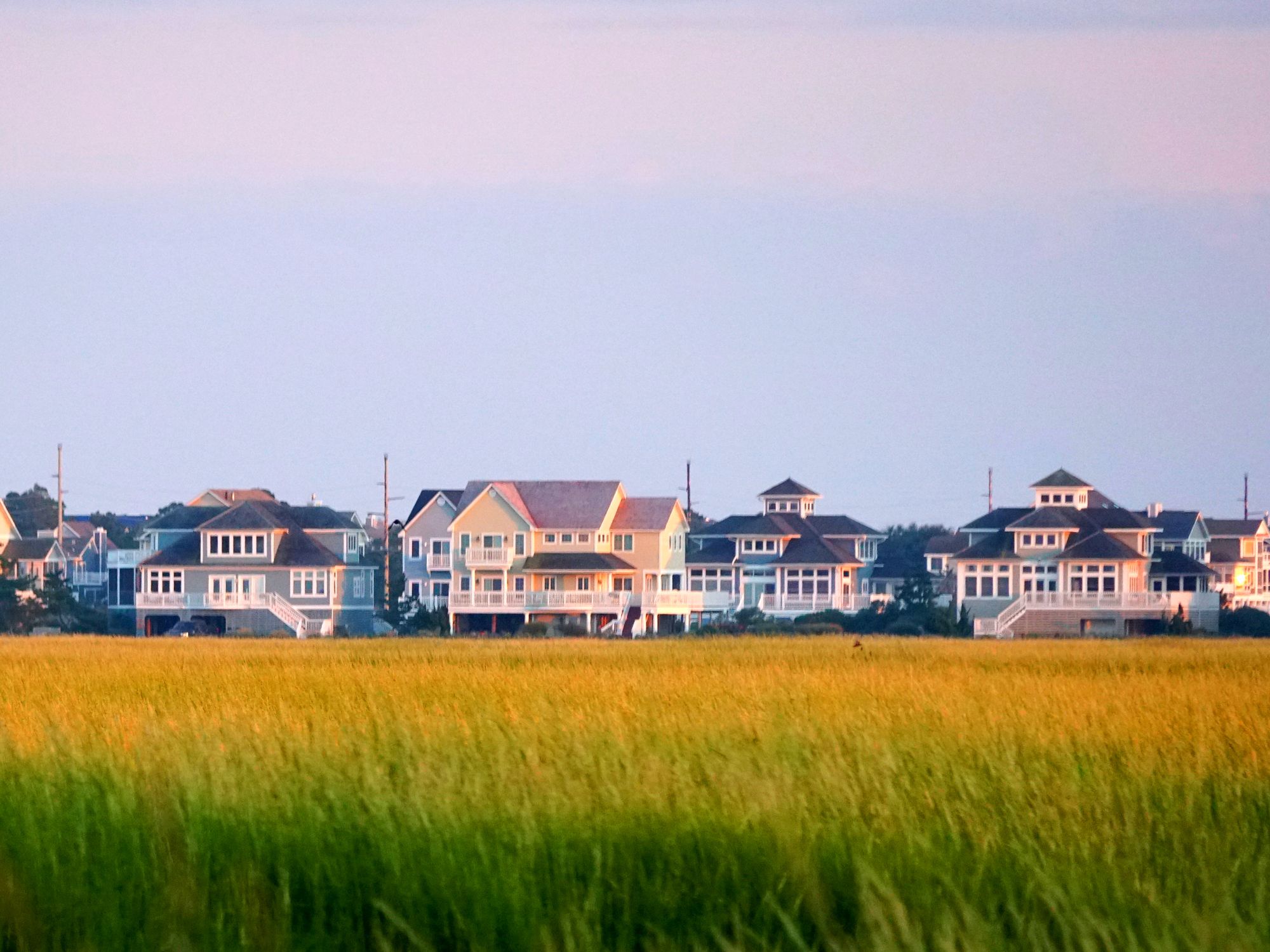 Homes by the bay near Bethany Beach, Delaware