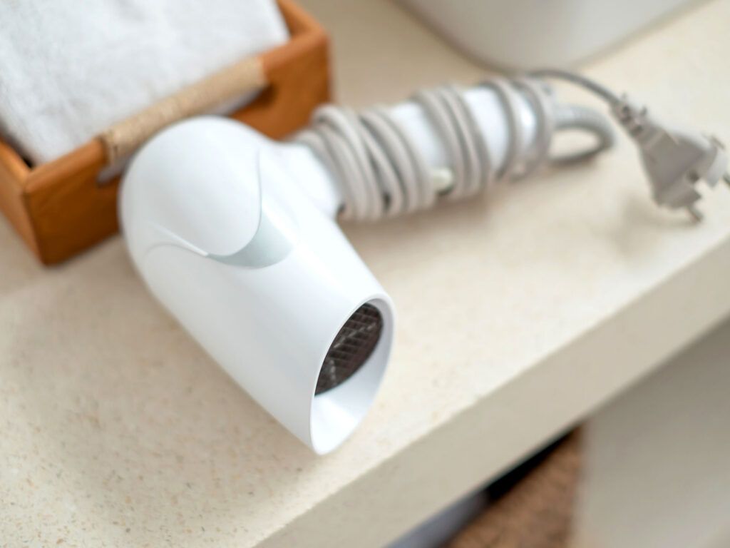 A hair dryer