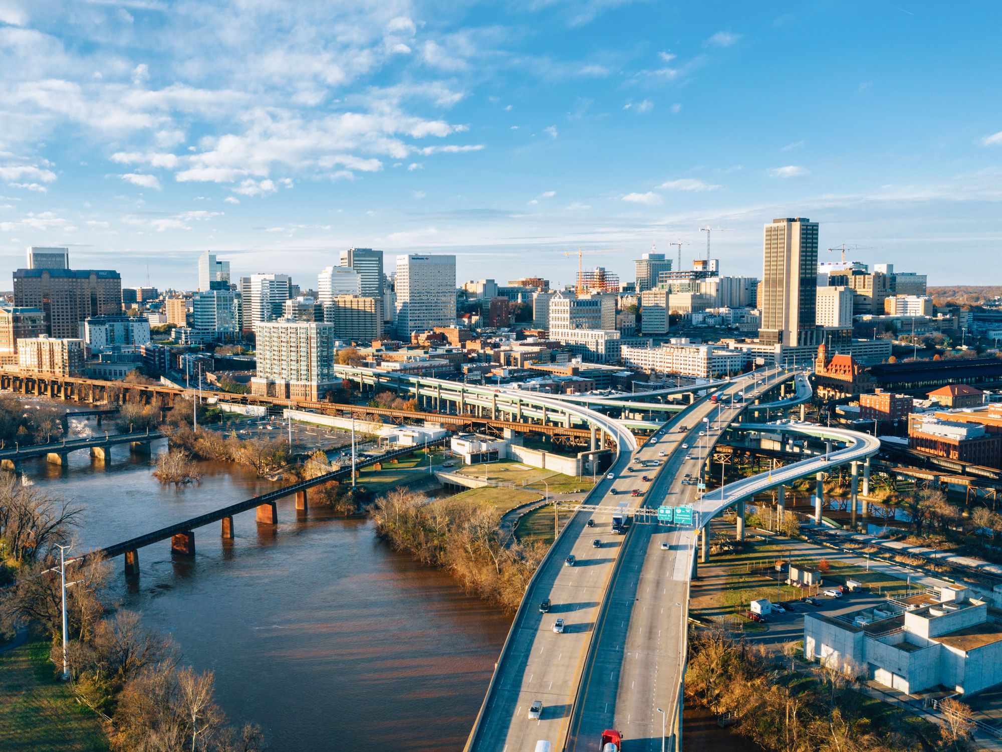 Richmond skyline seen from above