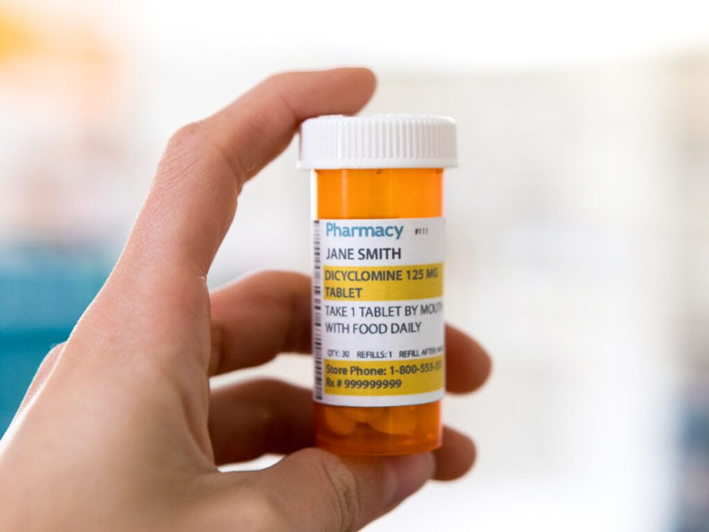A prescription medication bottle