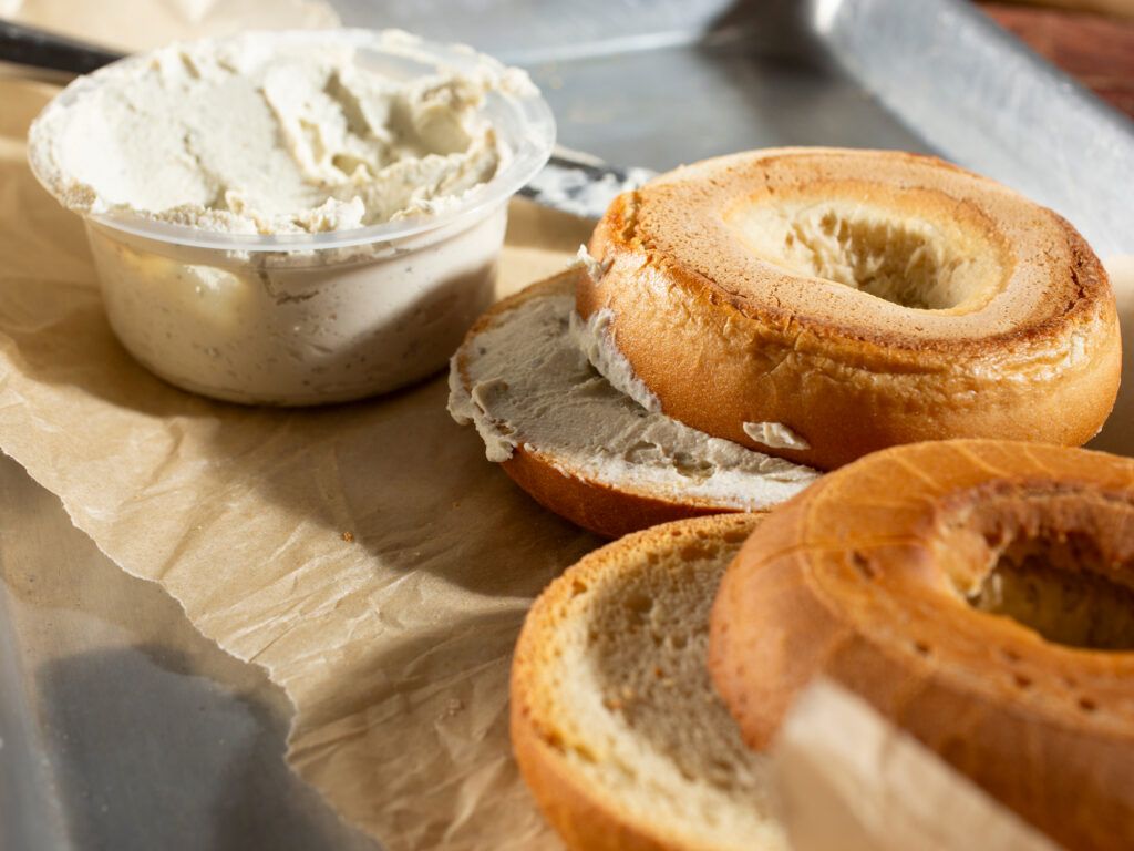 Bagels and cream cheese