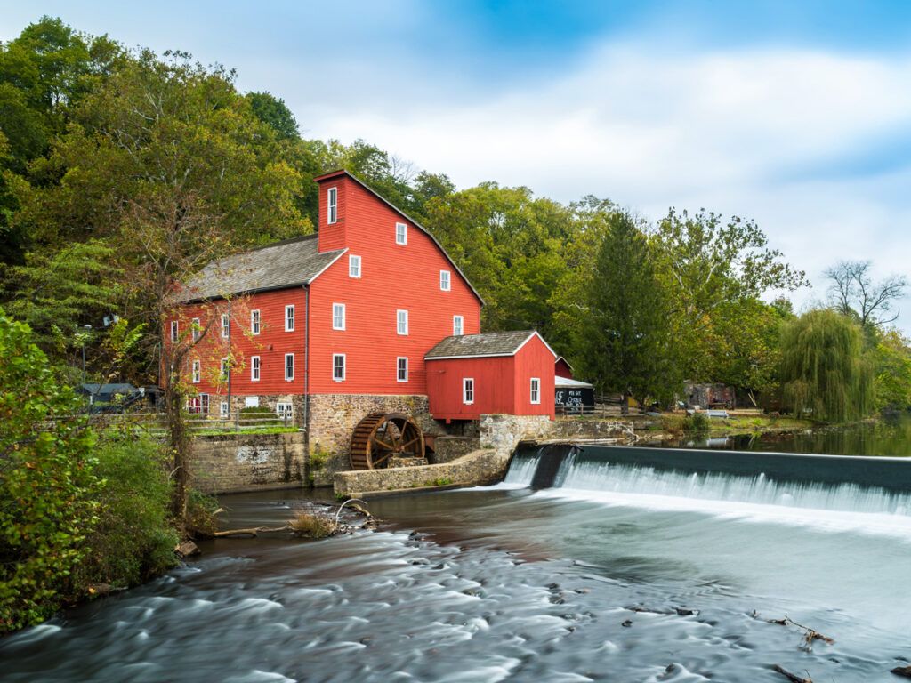 Historic Red Mill in Clinton, New Jersey