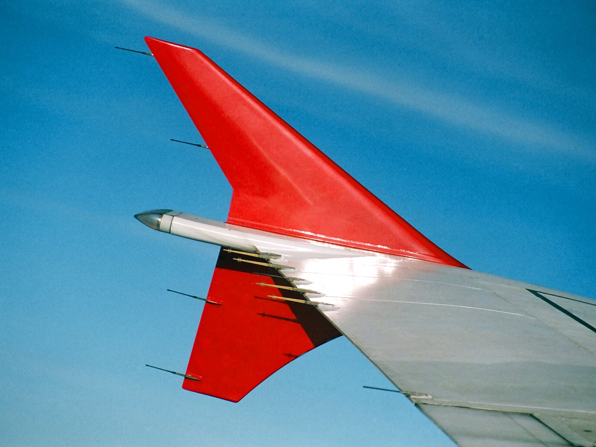 Wingtip fence on an Airbus A320 family aircraft