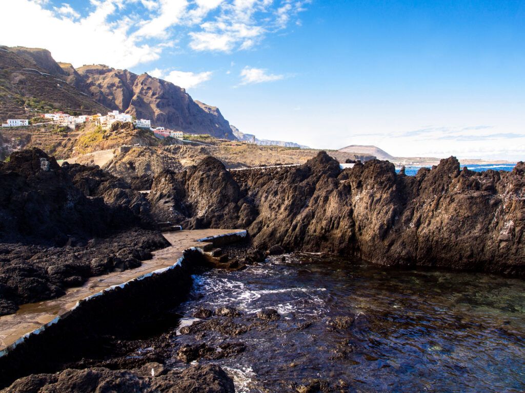 Natural pools at El Caletón in Garachico, Spain