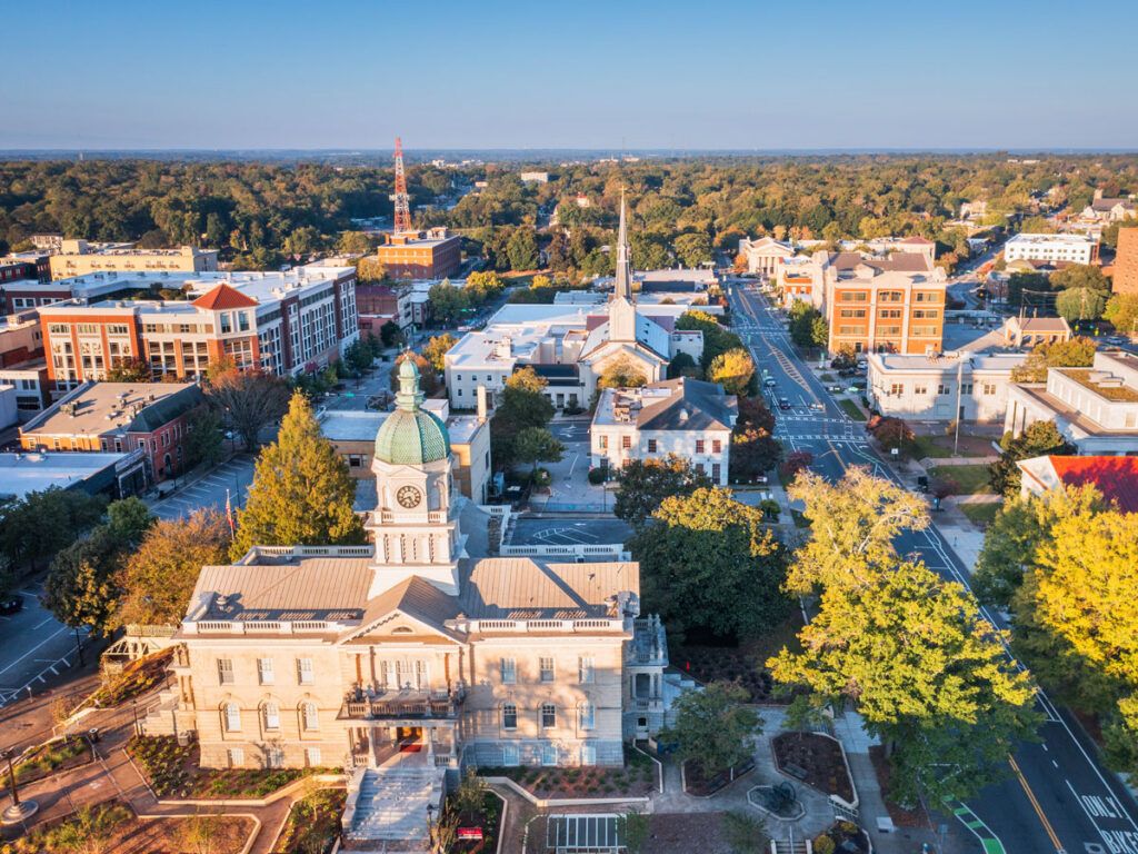 Aerial view of Athens, Georgia