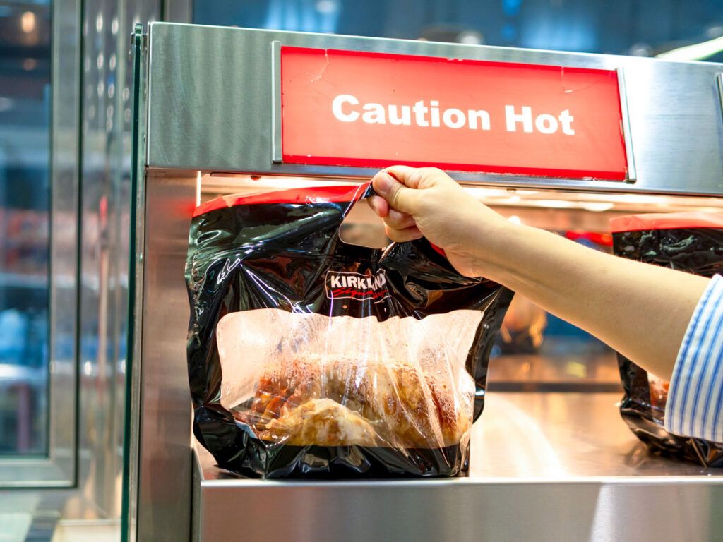 Kirkland rotisserie chicken at Costco 
