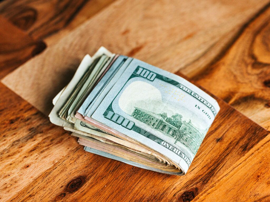 A wad of cash
