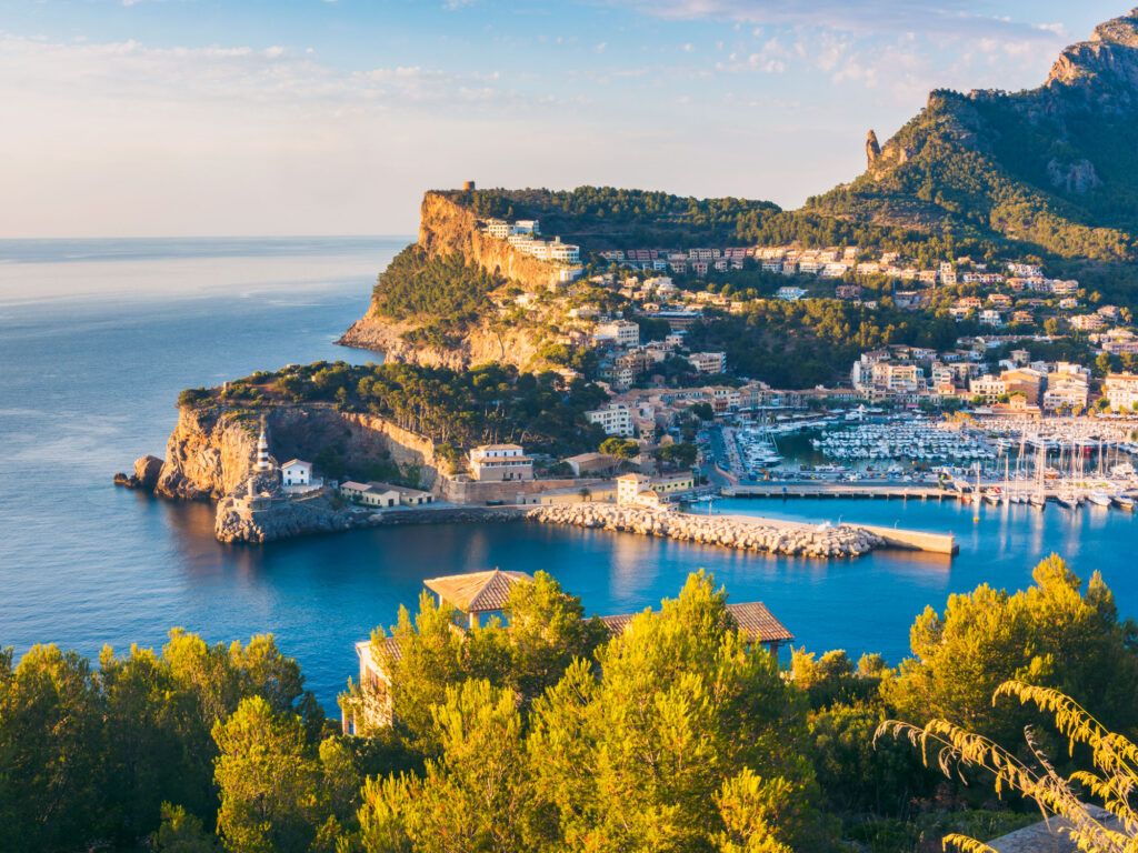 Port de Soller, Mallorca, Spain, at sunset