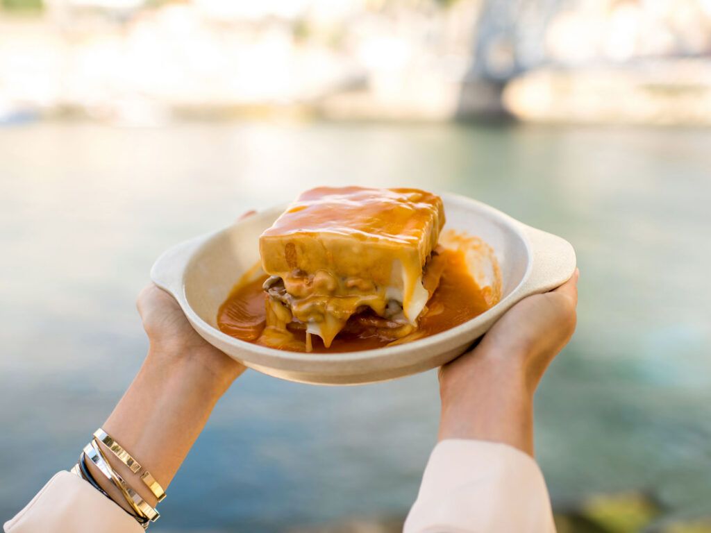 The francesinha sandwich in Porto, Portugal