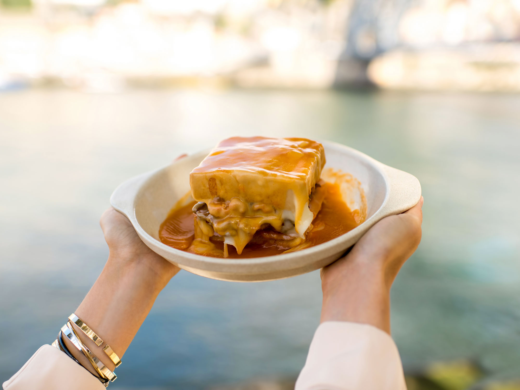 The francesinha sandwich in Porto, Portugal